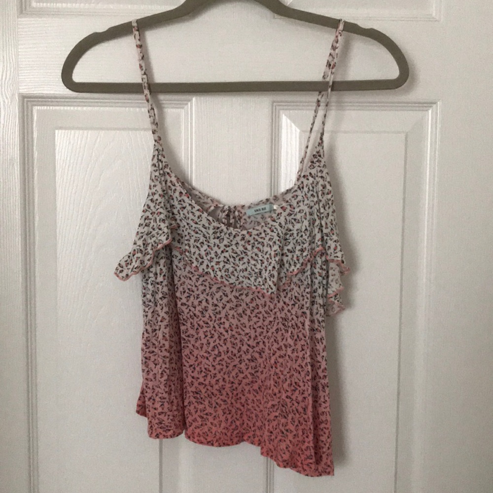 Ruffled patterned crop top